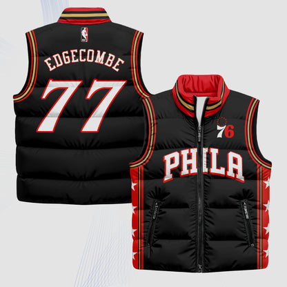 PHI Superteam 24th Season Patch Puffer Vest - Printed