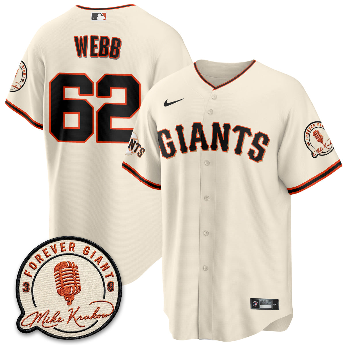 SF Mike Krukow Vapor Jersey - Stitched
