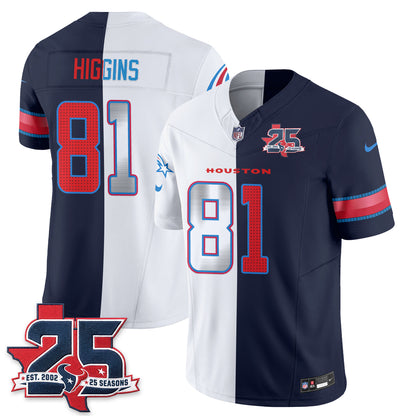 HOU Fan Gear Split Vapor Jersey - Stitched