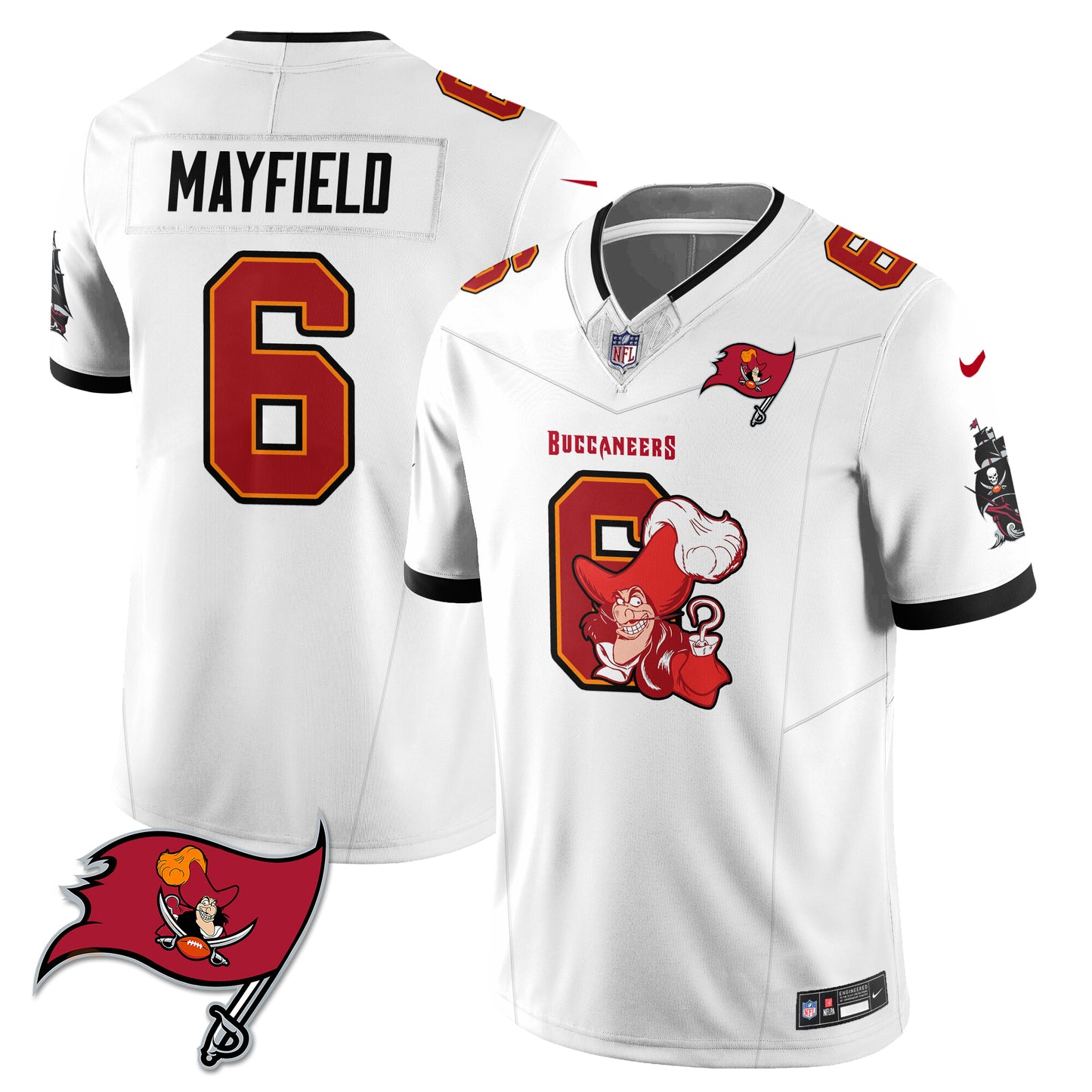 Tampa Bay Buccaneers x Red Coat Captain Edition Vapor Jersey - Stitched