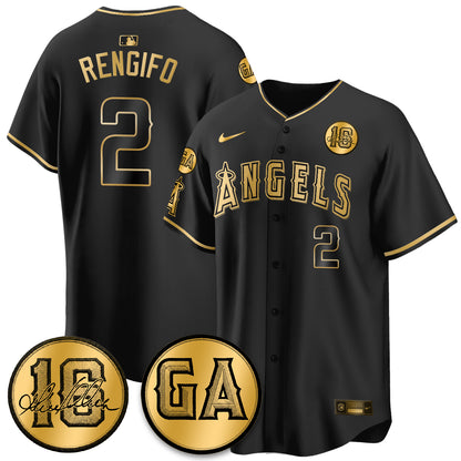 LAA Garret Anderson Tribute Patch Vapor Jersey - All Stitched V2