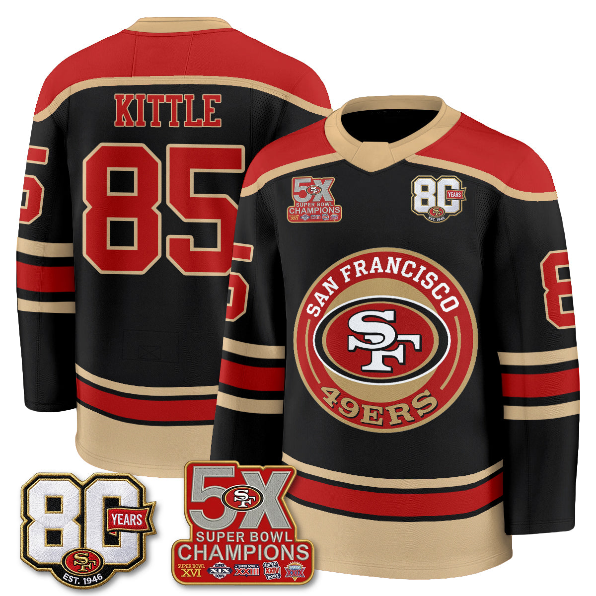SF 4X Champs Hockey Jersey - Stitched