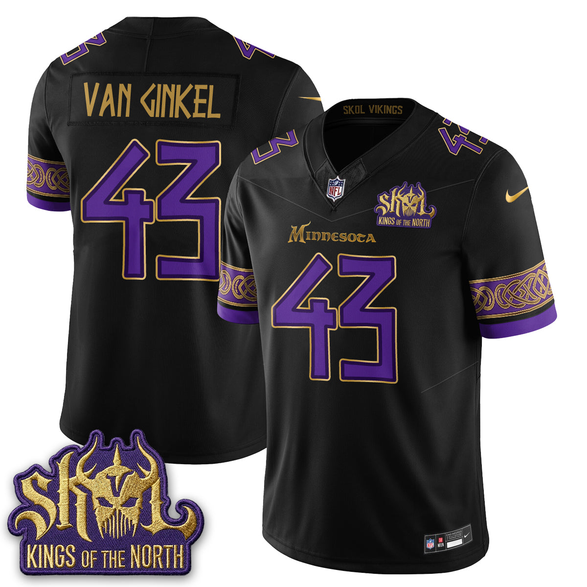 MIN  Warrior Skol Patch Vikings Font Edition  - Stitched (2)