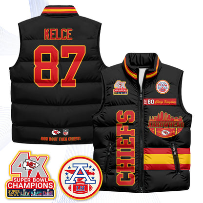 KC Arrowhead Puffer Vest - Printed