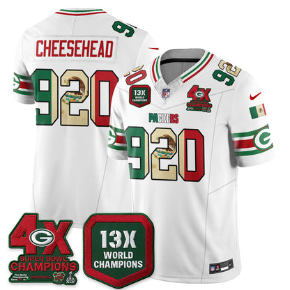 Green Bay Packers Mexico Edition Vapor Jersey - Stitched