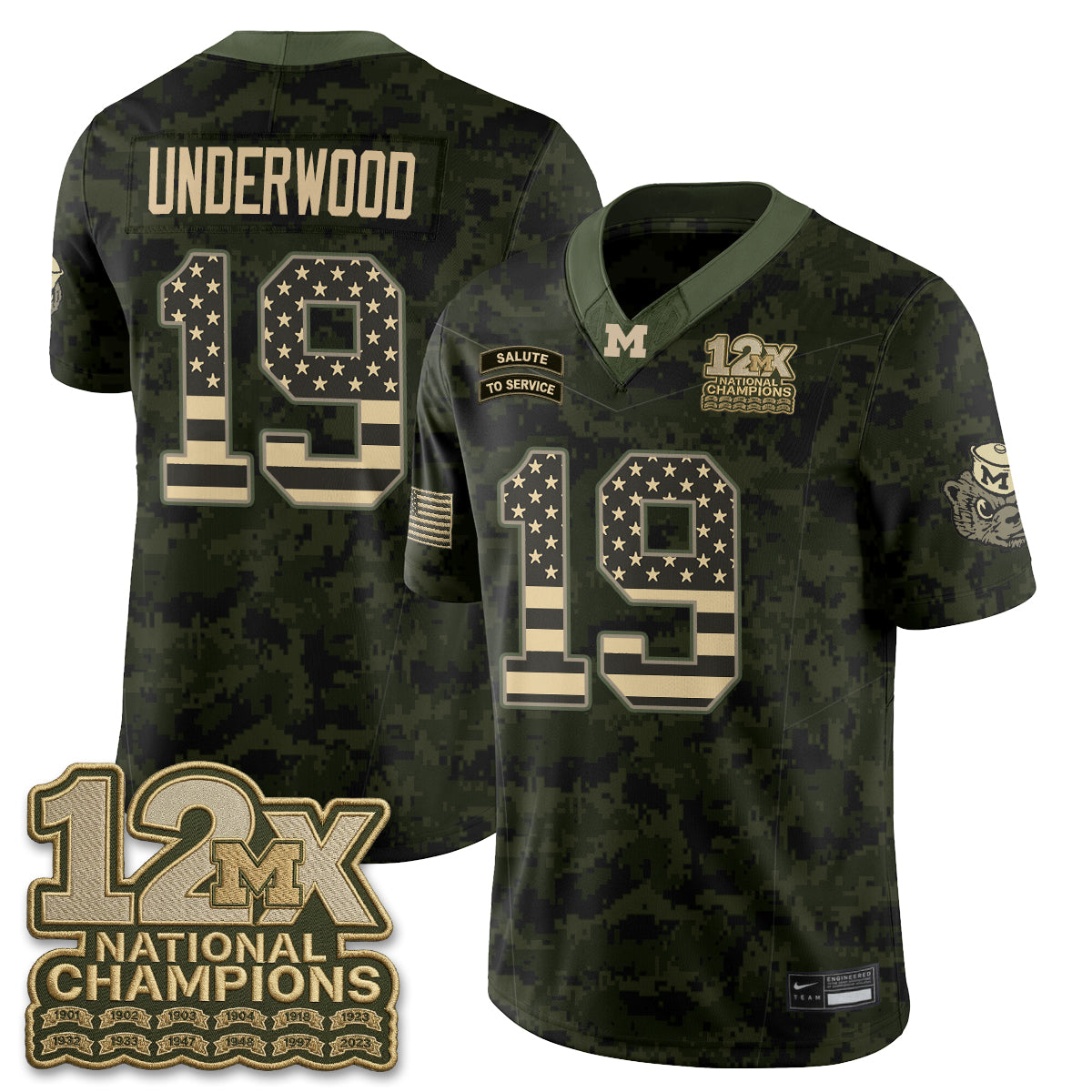 MICH 2026 Salute to Service Vapor Jersey - Stitched