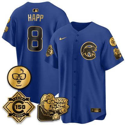 CHC 150th Anniversary Harry Caray Holy Cow Vapor Premier Limited Jersey - All Stitched V3