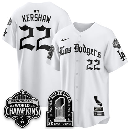 LAD World Series Champions Vapor Premier Limited Gothic Edition Jersey - Stitched