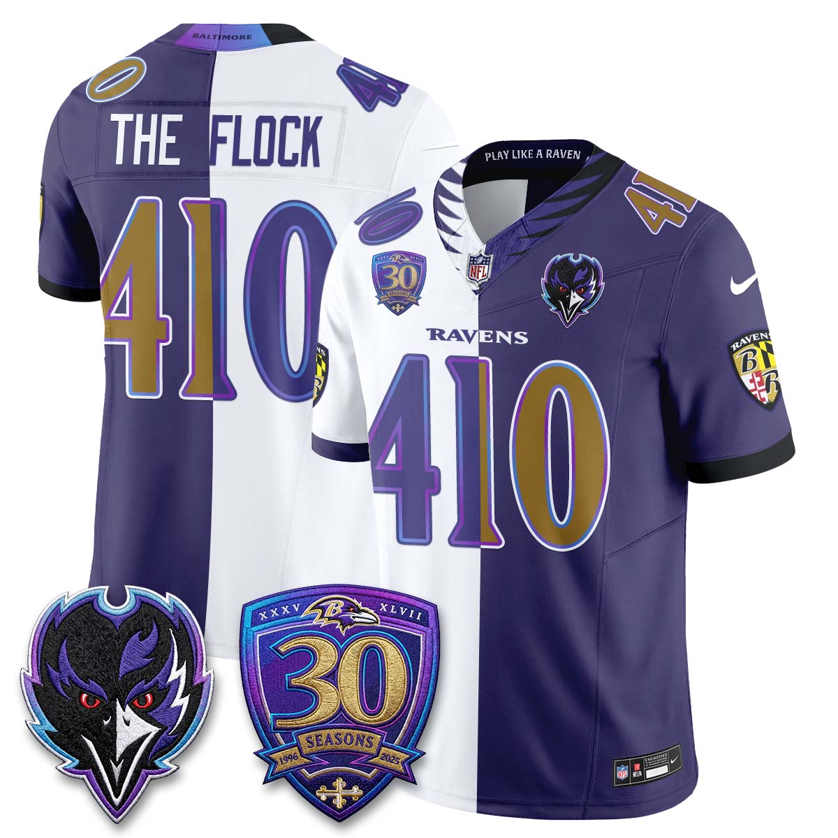Baltimore Ravens The Next Flight Split Vapor Jersey - Stitched