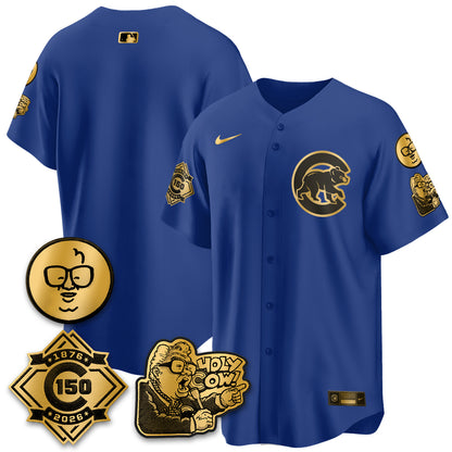 CHC 150th Anniversary Harry Caray Holy Cow Vapor Premier Limited Jersey - All Stitched V3