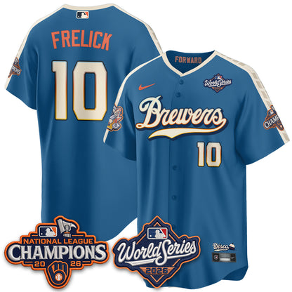 Milwaukee Brewers 2026 NL Champions City Connect Vapor Jersey - Stitched