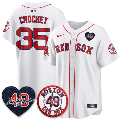 BOS Tim Wakefield Memorial Patch Vaper Premier Limited Red Jersey - All Stitched