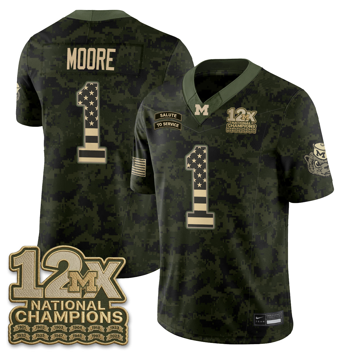 MICH 2026 Salute to Service Vapor Jersey - Stitched