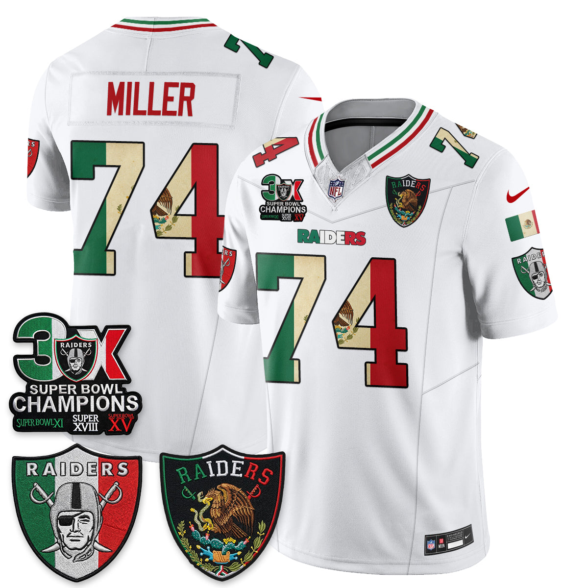 LVR 3X Champs Mexico Edition Vapor Jersey - Stitched