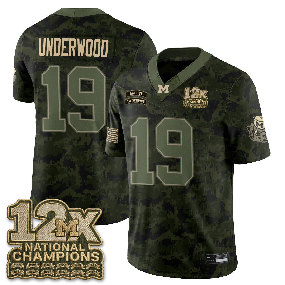 MICH 2026 Salute to Service Vapor Jersey - Stitched