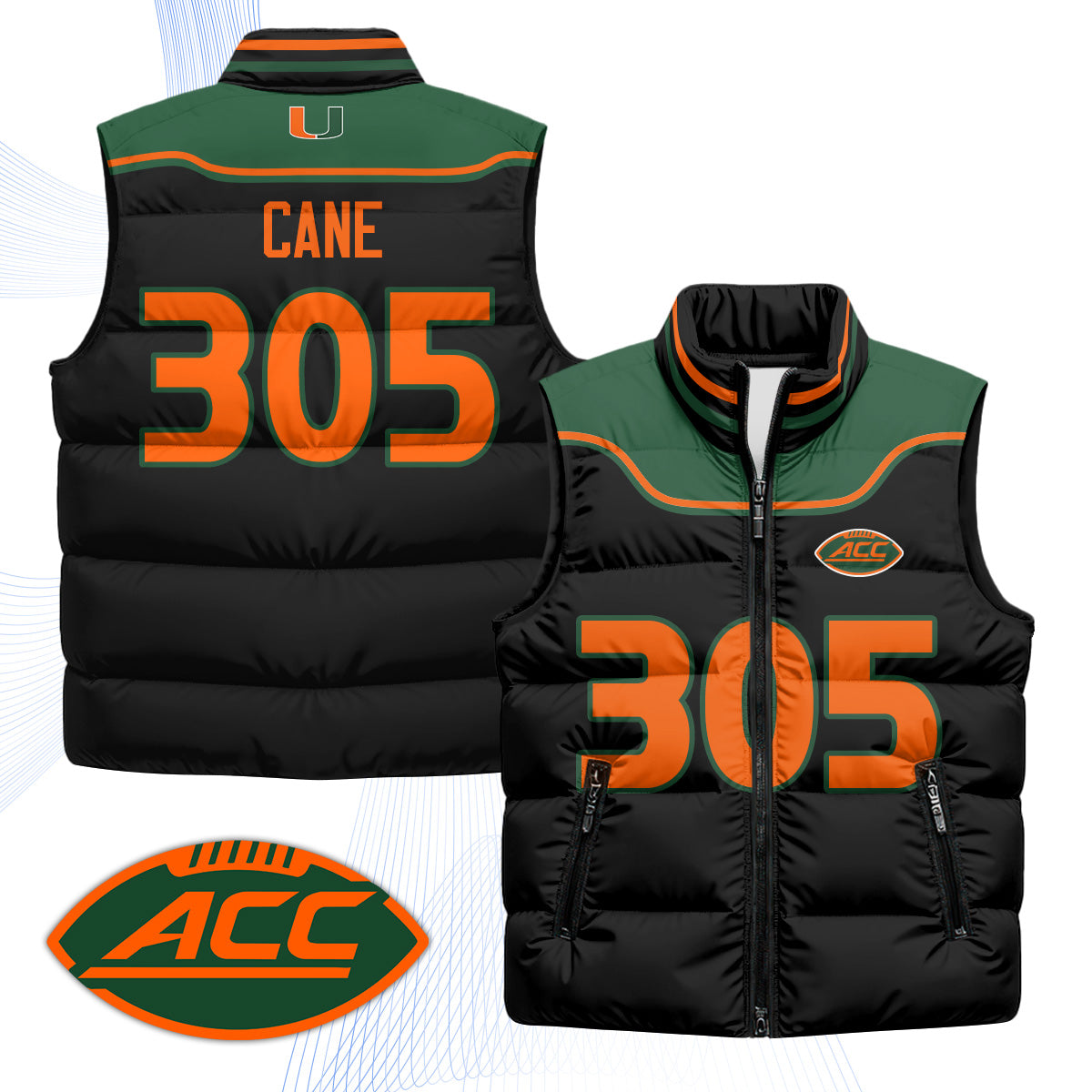 MIA 2001 Throwback Puffer Vest - Printed