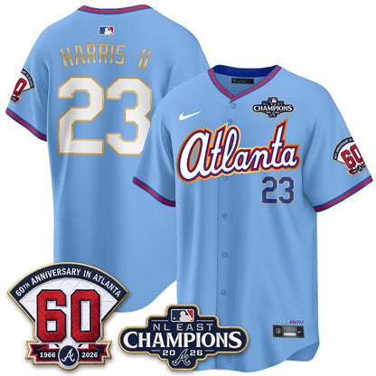 Atlanta Braves 2026 NL East Champs Gold Edition Vapor Jersey - Stitched