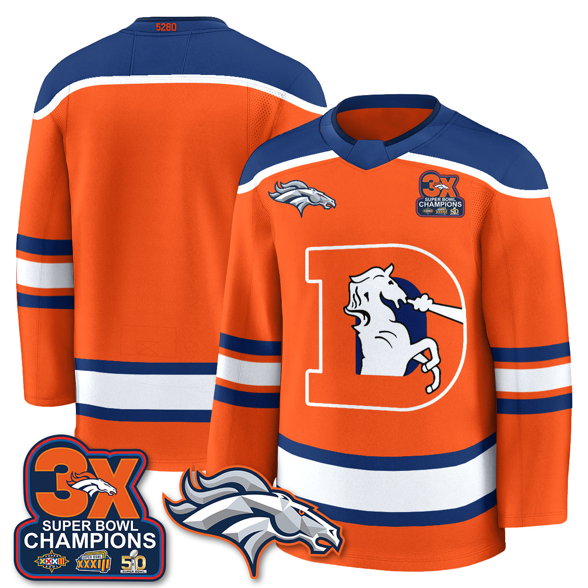 DEN Fan Gear Edition Hockey Jersey - Stitched