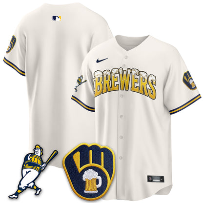 Milwaukee Brewers "Pitcher & Pint" Edition Vapor Limited Jersey - Stitched