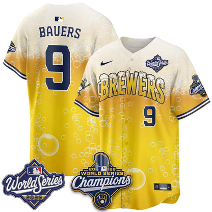 MIL "Pitcher & Pint" 2026 WS Champions Jersey - Stitched (#9) (2)