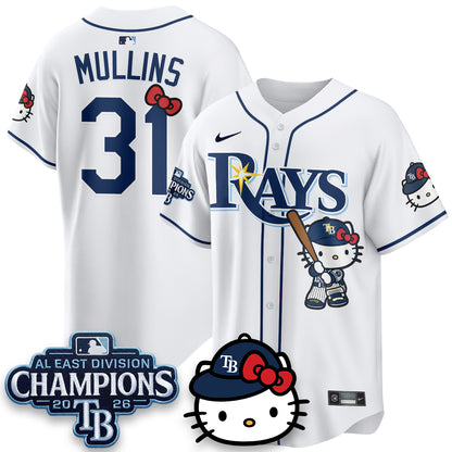 Tampa Bay Rays x Meow KT 2026 AL East Champs Vapor Jersey - Stitched