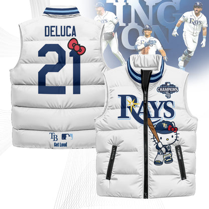 TB x Meow KT 2026 AL East Champs Puffer Vest - Printed