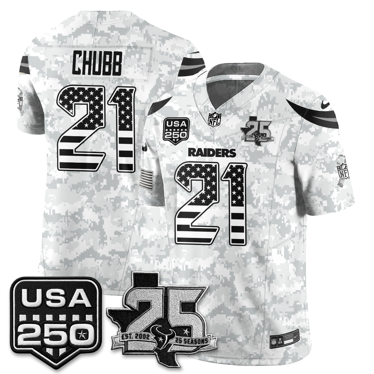 Houston Texans 2026 Salute to Service Edition Vapor Jersey - Stitched