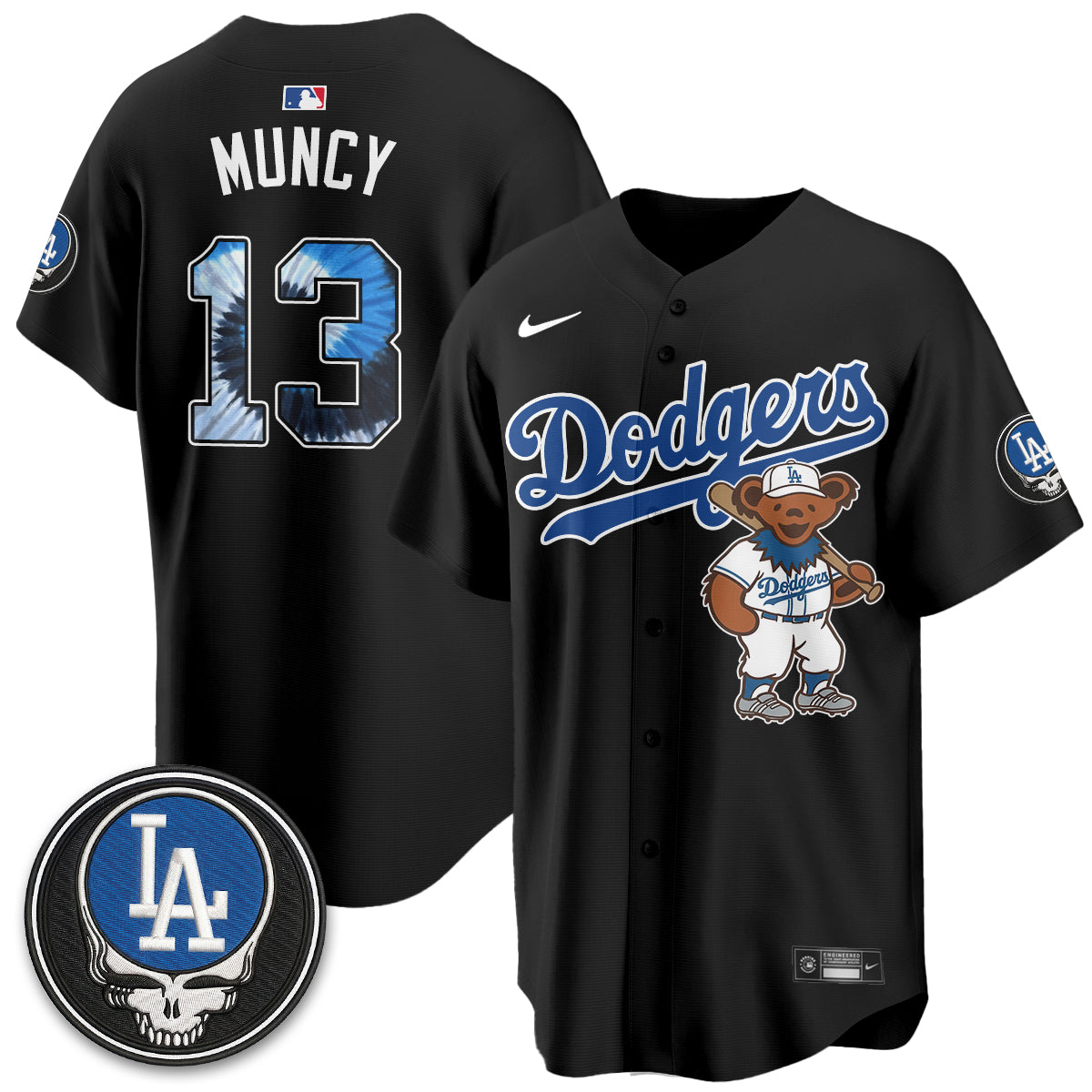 Los Angeles Dodgers x Grateful Dead Edition Vapor Jersey - Stitched