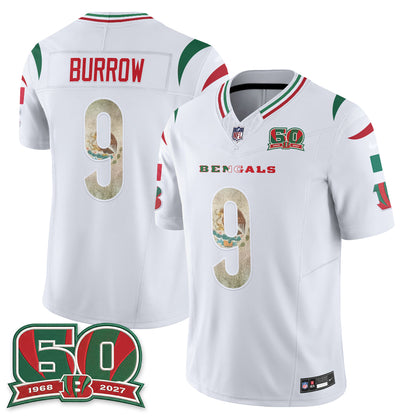 Cincinnati Bengals Mexico Edition Vapor Jersey - Stitched