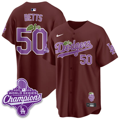 Los Angeles Dodgers Grape Edition Vapor Jersey - Stitched