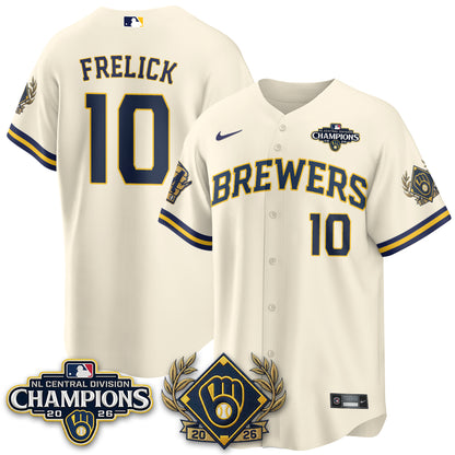 Milwaukee Brewers 2026 NL Division Champs Vapor Jersey - Stitched