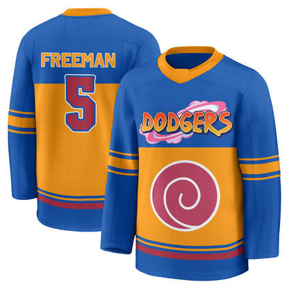Los Angeles Dodgers Naruto Edition Vapor Hockey Jersey - Stitched