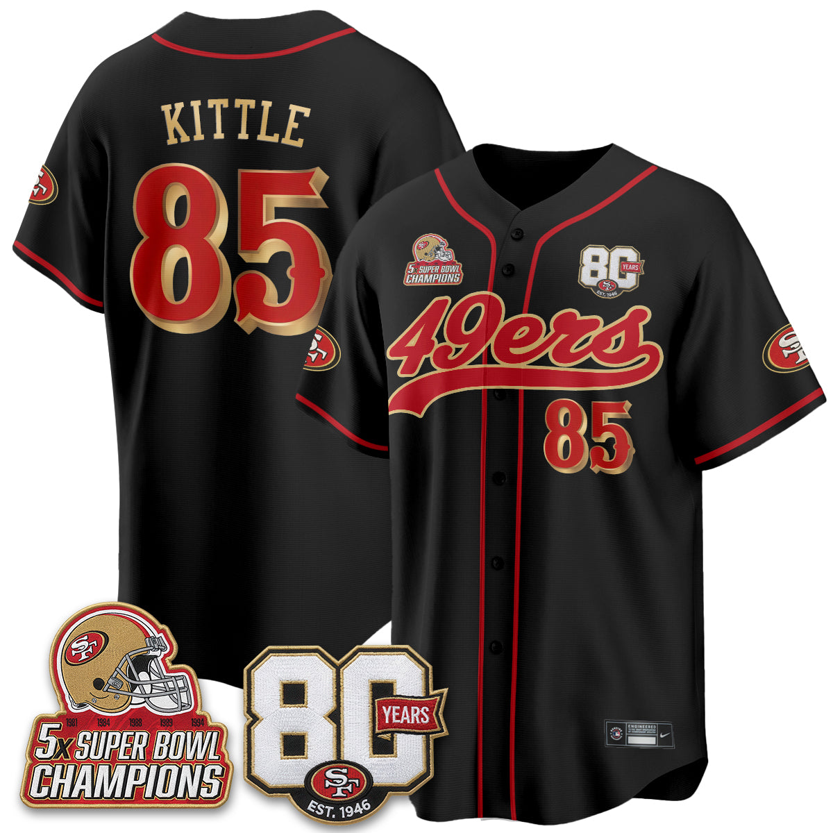 SF 80 Years & 5X Champs Limited Edition - Stitched