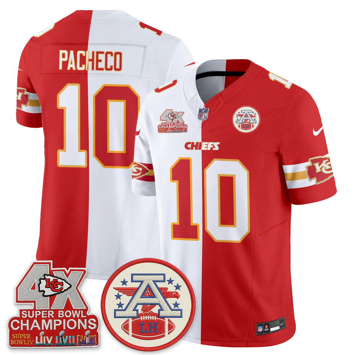 Kansas City Chiefs Split Edition Vapor Jersey - Stitched