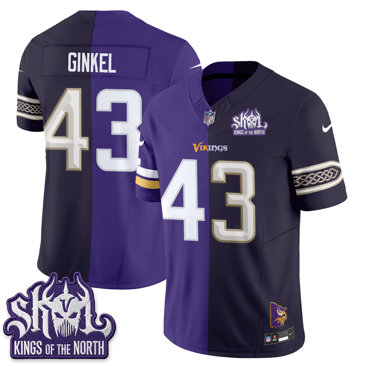 Minnesota Vikings Split Edition Vapor Jersey - Stitched
