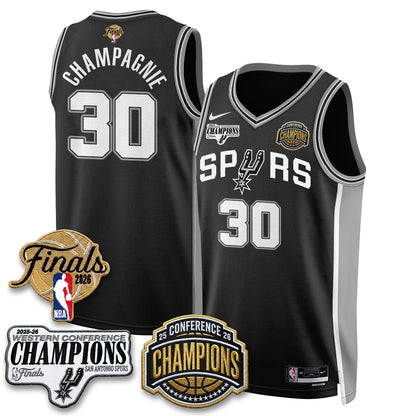 SAS 2026 NBA Western Conference Champions Vapor Jersey V3 - Stitched