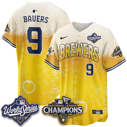 Milwaukee Brewers "Pitcher & Pint" 2026 NL Champions Vapor Jersey - Stitched