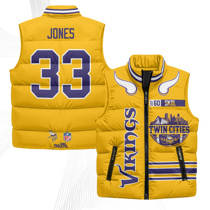 Minnesota Vikings Twin City Puffer Vest - Printed