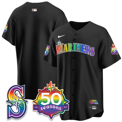 Seattle Mariners Happy Pride Month Vapor Jersey - Stitched