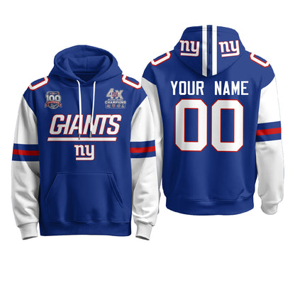 NYG 4X Champs S.Bowl Custom Hoodie - Stitched