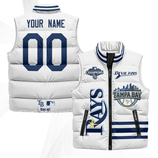 TB "Devil Rays" Custom Puffer Vest - Printed