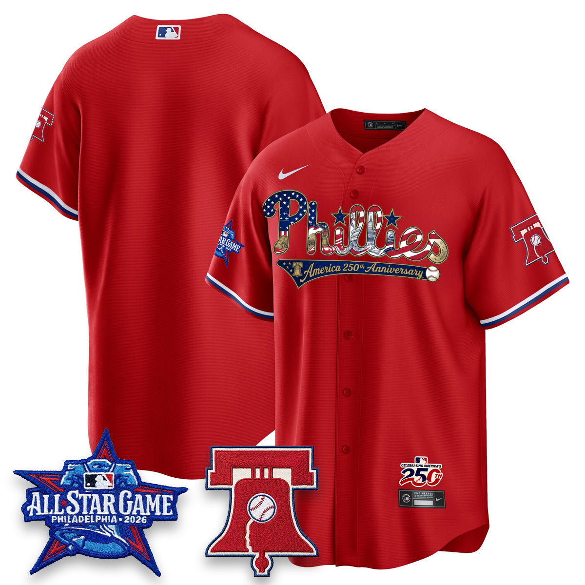 PHI 2026 Independence Day USA Vapor Limited Blue Jersey - Stitched