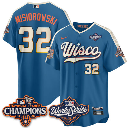Milwaukee Brewers 2026 NL Champions City Connect Vapor Jersey - Stitched