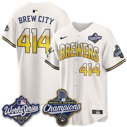 MIL "Pitcher & Pint" 2026 WS Champions Jersey - Stitched (#9) (2)