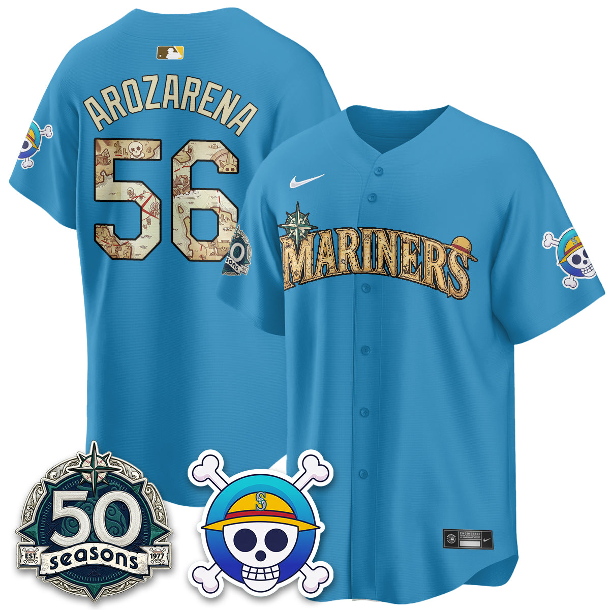 Seattle Mariners OP Japanese Cartoon Vapor Limited Jersey - Printed