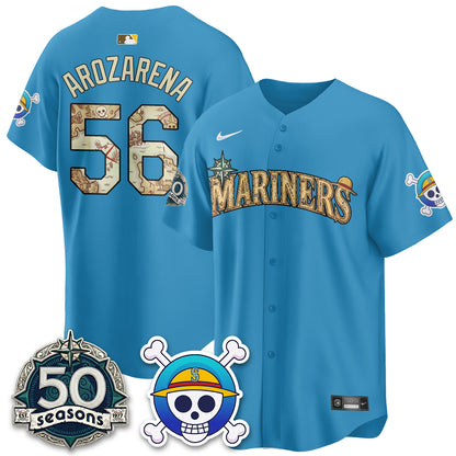 Seattle Mariners OP Japanese Cartoon Vapor Limited Jersey - Printed