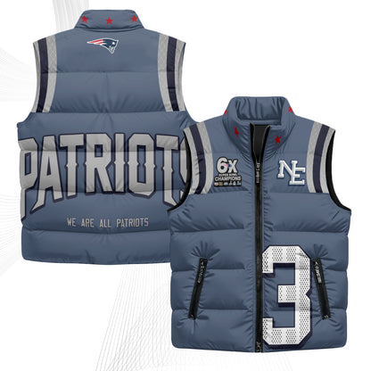 NE Rivalries Puffer Vest - Printed