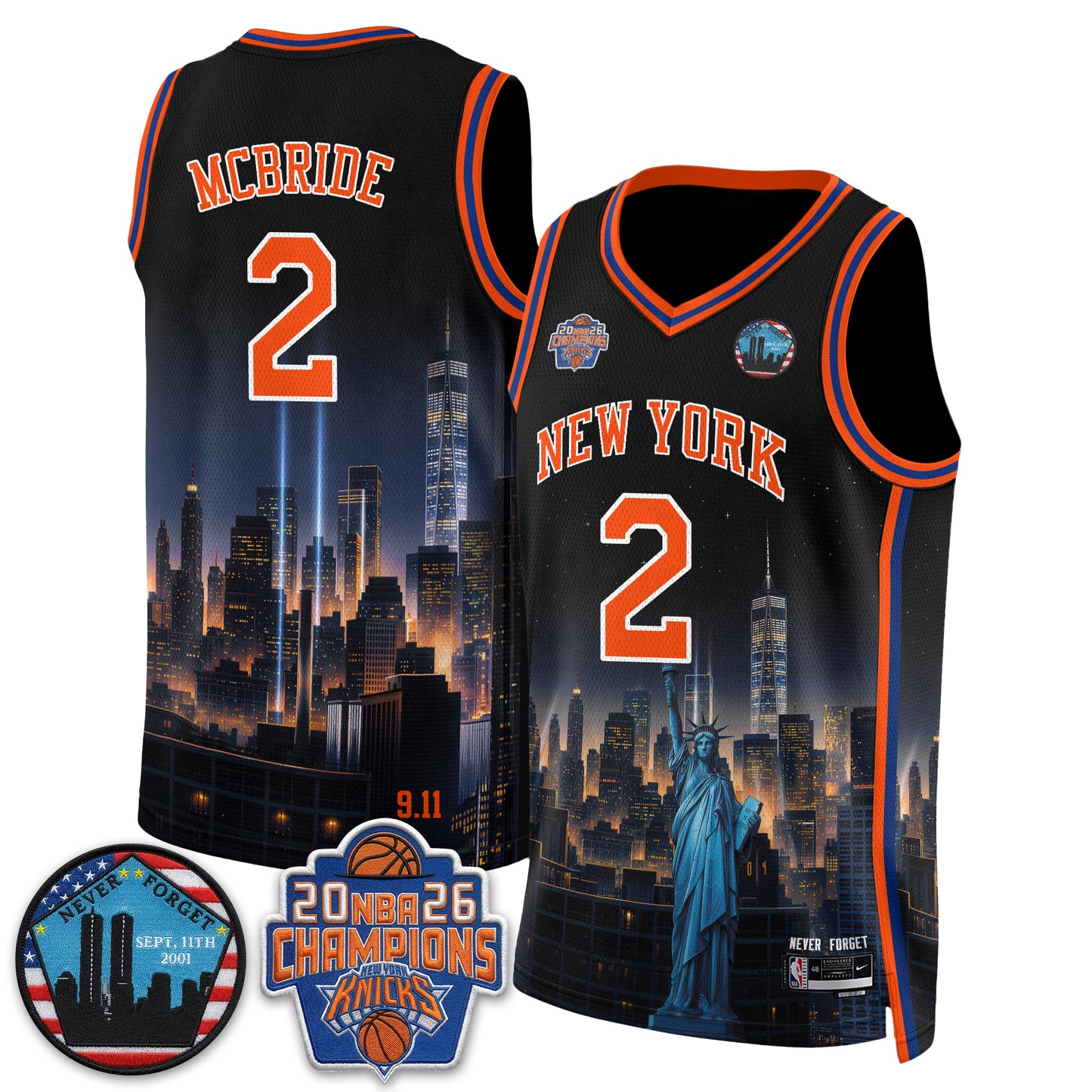NYK Skyline Never Forget 9/11 Edition Vapor Jersey - Printed