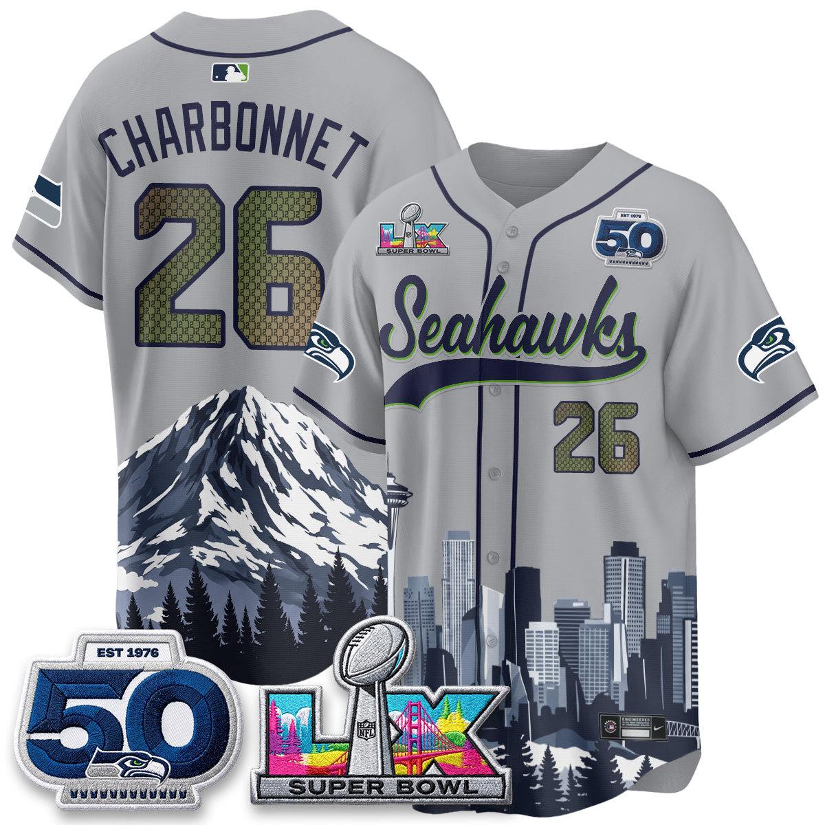 Seattle Seahawks City Edition Vapor Baseball Jersey - Stitch