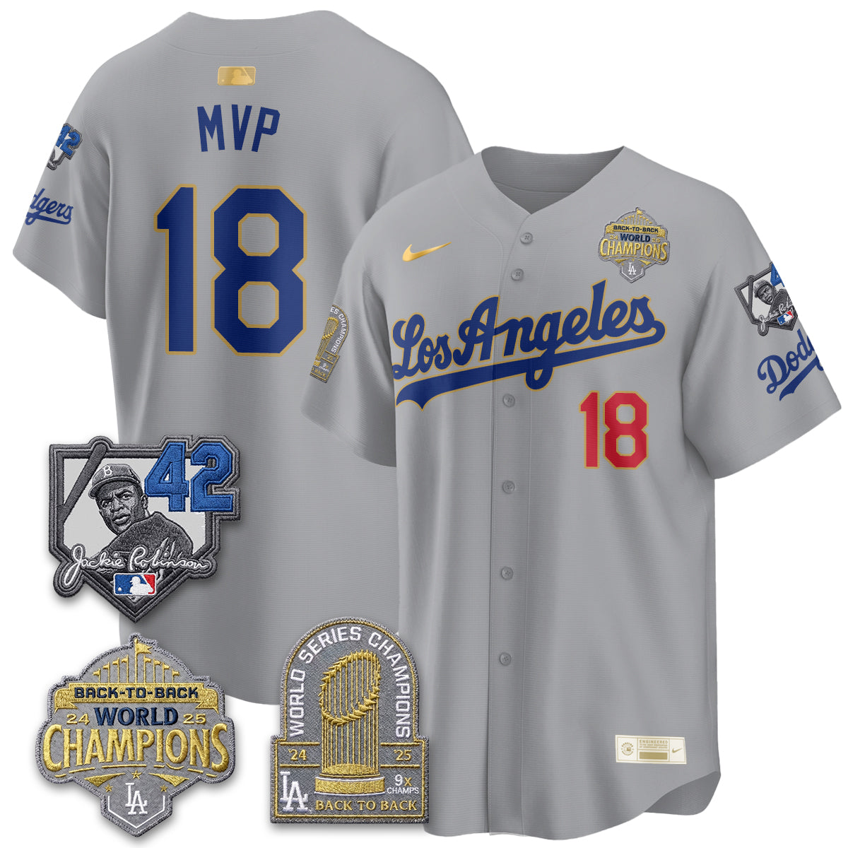 LAD 2026 New Era Gold Collection Vapor Limited Jersey - B2B Champs - All Stitched